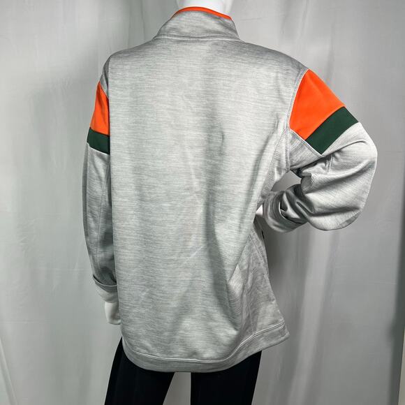 Miami Hurricanes U Gray Orange and Green Colosseum Pullover Size Large - Picture 2 of 8